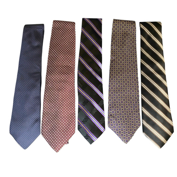 5 Silk Ties - Forsyth, Hathaway, Embassy Row Neckwear, & Saks Fifth Avenue - Picture 1 of 6